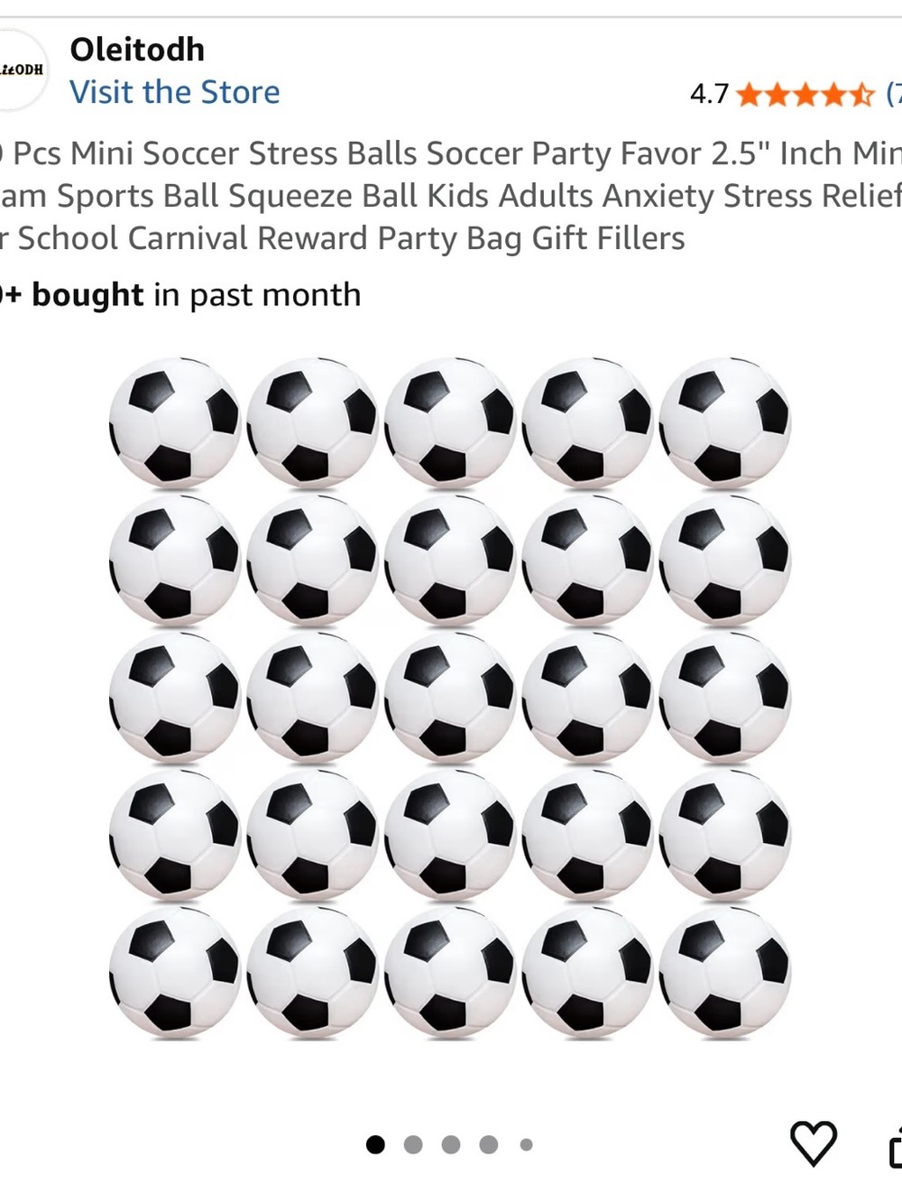 White & Black Soccer Stress Balls - Pack of 60